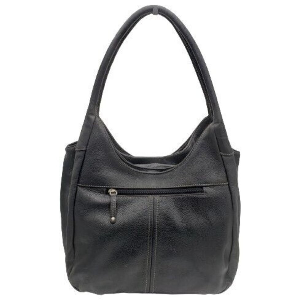 Tignanello Purse 310710 Black Leather Handbag Medium